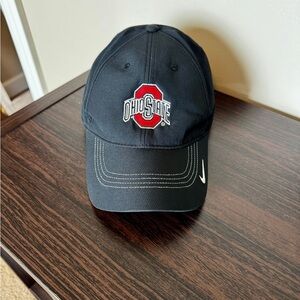 Nike Golf Black Cap with Red Ohio State 'O' Patch
